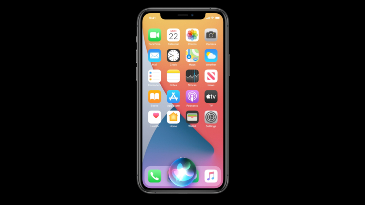 iOS14のSiriの画面