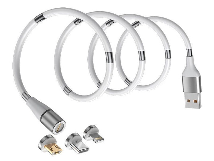 2つの磁石ギミックが利いてて便利! ユニークな充電ケーブル「Magic Cable」