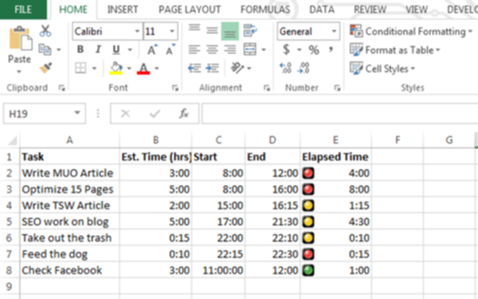 ダッシュボード風のExcel
