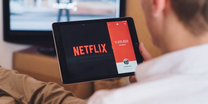 iPadでNetflixを開いている画面