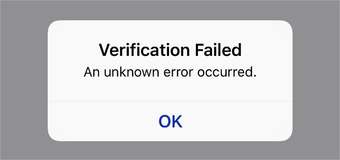 iCloudにサインイン/アウトする時に検証に失敗する