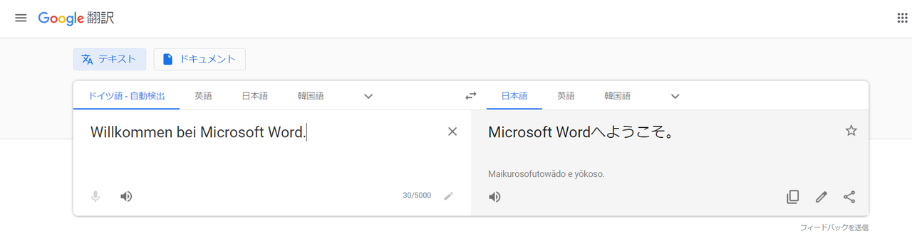 翻訳後のキャプチャ
