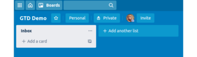 TrelloでInboxのリストを追加