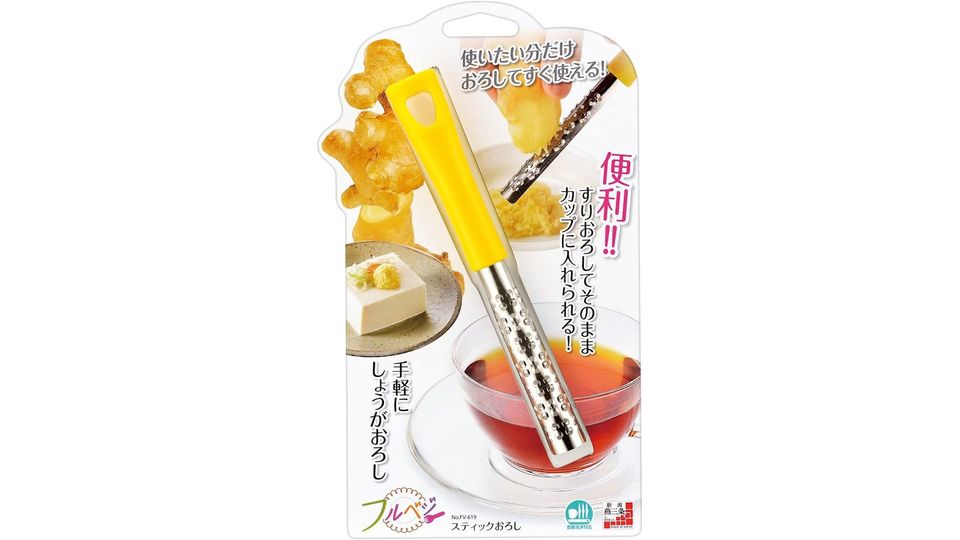 少量のショウガを素早くおろせるスティックタイプのおろし器