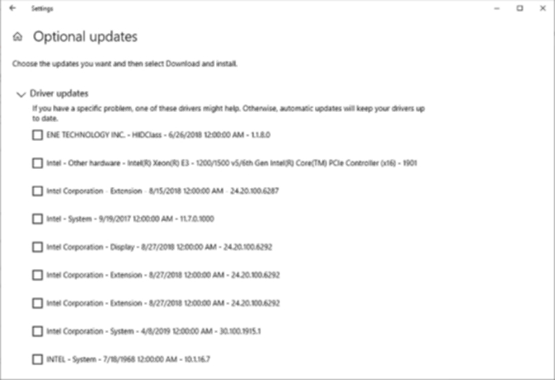 アップデートの設定