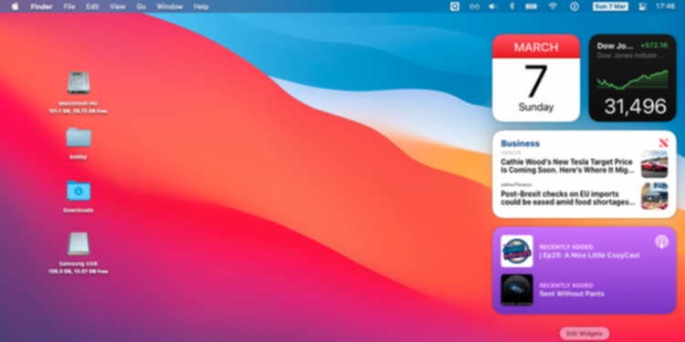 macOSのウィジェット