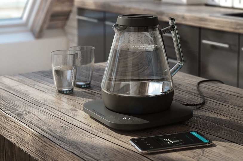 帰宅前にお湯が沸かせる! 見た目もクールなアプリ連動ケトル「WaterCoocker」が登場