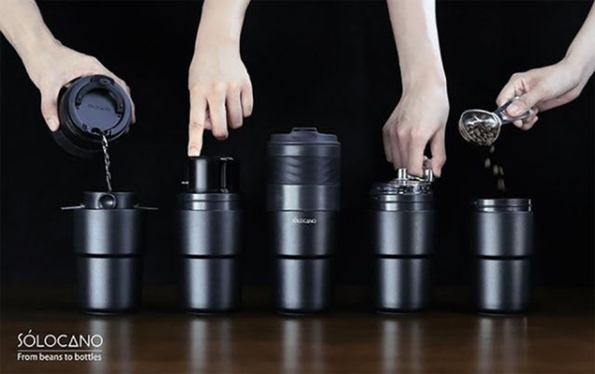 挽きたて淹れたてをいつでも! 水筒みたいなコーヒーメーカー「SoloCano」の先行販売が終了間近