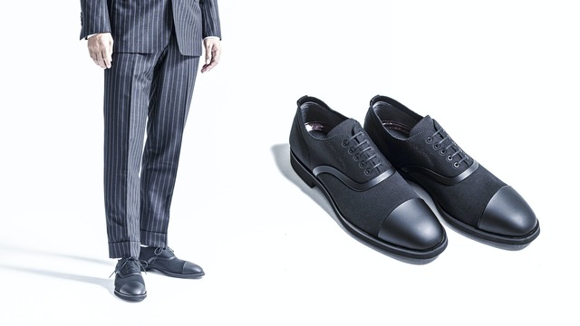 洗濯機で丸洗いもOK。スーツに合うニット素材のビジネスシューズ