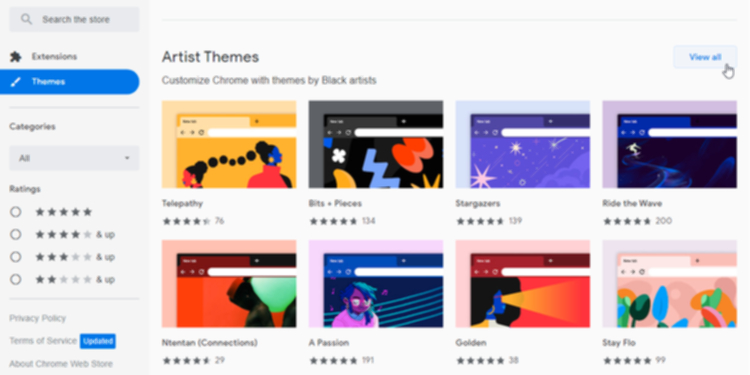 Chrome Web Storeのテーマ