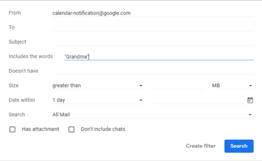 Gmailフィルタの作成