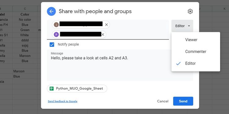 Google スプレッドシート