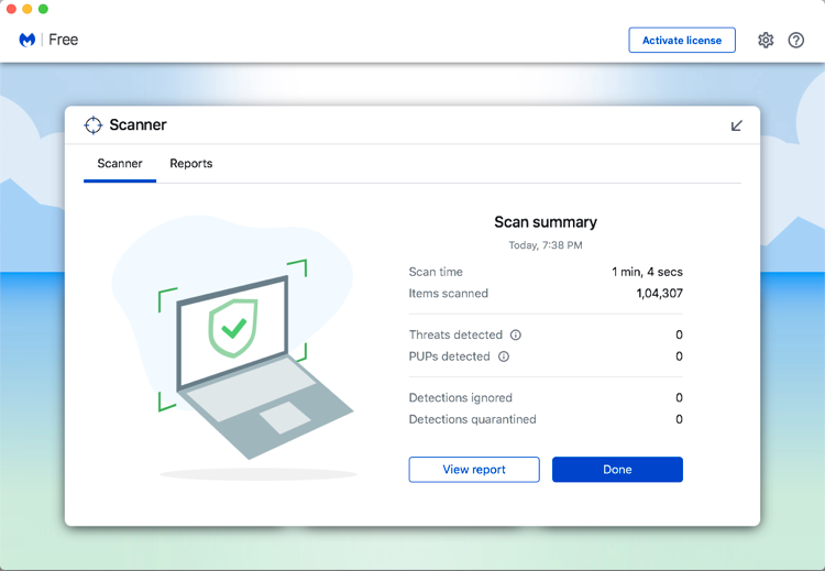 Malwarebytes'Anti-Malwareの画面
