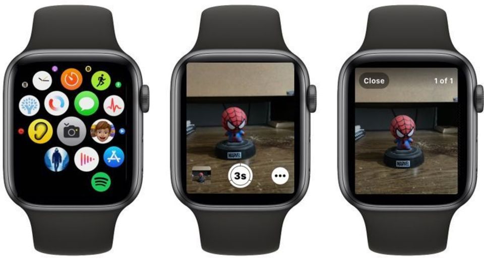 Apple Watchでプレビューを見ている