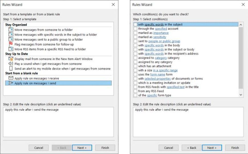 OutlookApplyRuleWhenSend-Windows