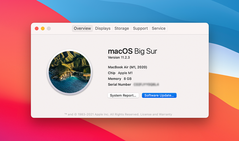 「このMacについて」の表示