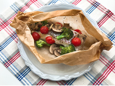 肌ツヤをサポート 鯛と野菜の洋風ホイル焼きのレシピ Mylohas