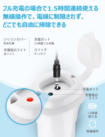 回転ブラシで簡単に汚れを落とせる モーター付きお風呂ブラシ Mylohas