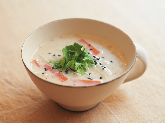 干し大根の豆乳スープ