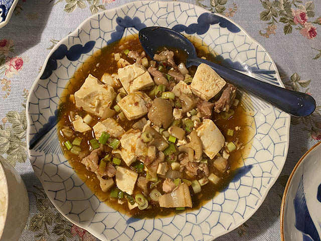 鶏肉と豆腐四川風