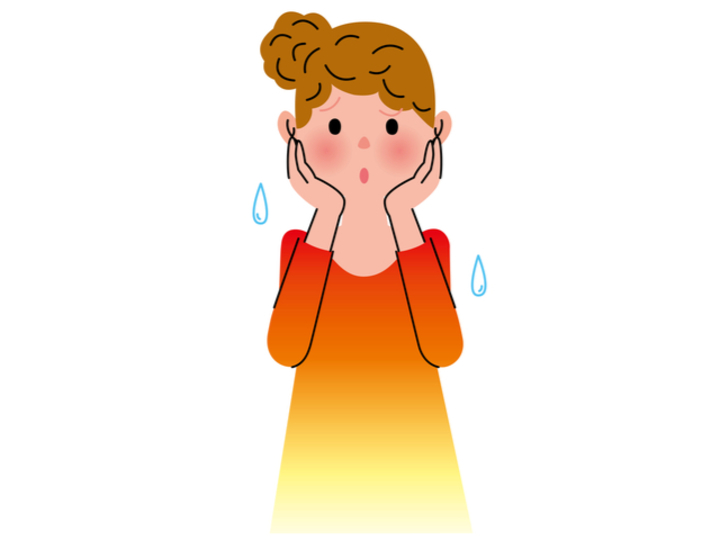 顔がほてる 汗をかく 最も多い悩み ホットフラッシュ の改善策 Mylohas