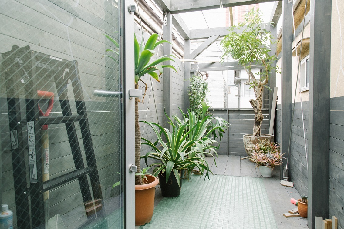 植物を育てるためのベランダ