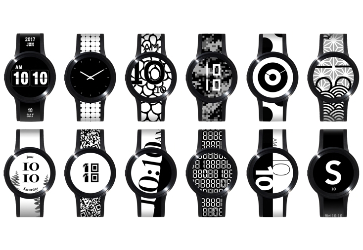 日替わりデザインが楽しめる電子ペーパーの腕時計FES Watch U