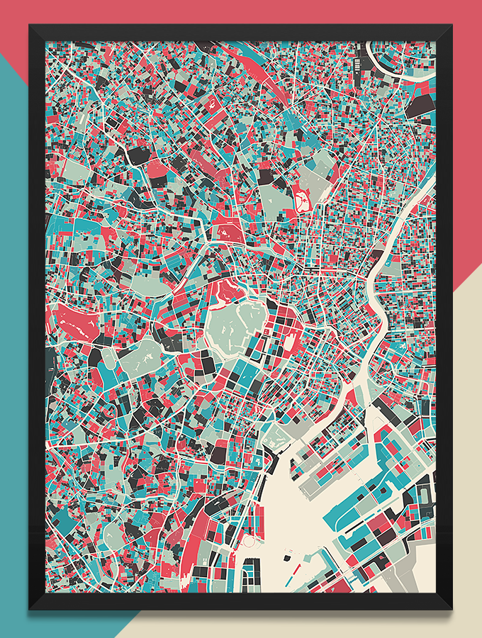 地図をDIYできるModern Map Art Prints
