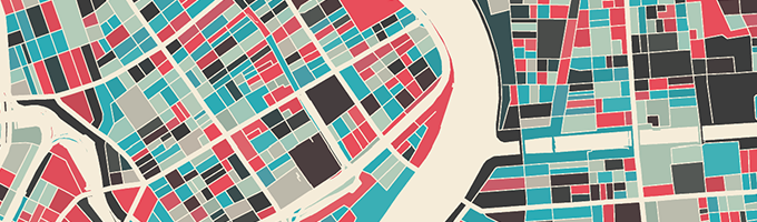 好きな地図をつくれるModern Map Art Prints