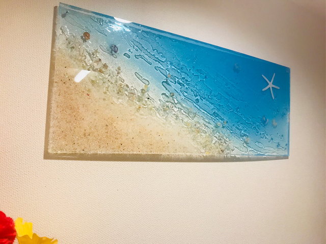 センターテーブル ブルームーンビーチ 波打ち際のシェルやスターフィッシュ minamo