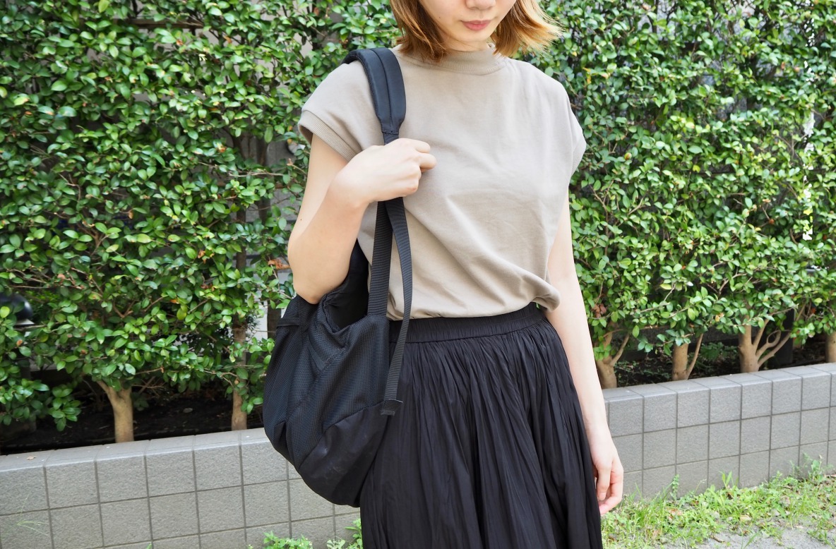 無印良品「太番手天竺編みフレンチスリーブTシャツ」