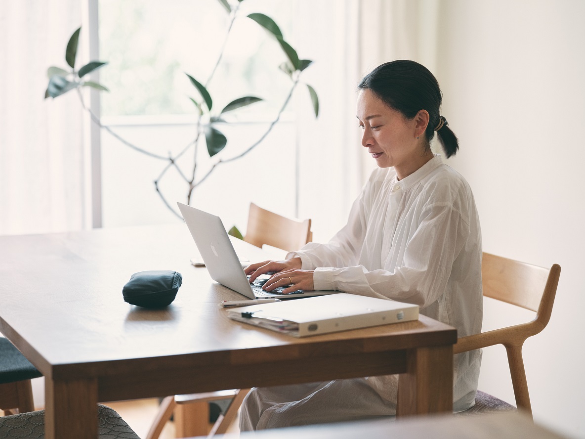 柏木さんが仕事をしているところ