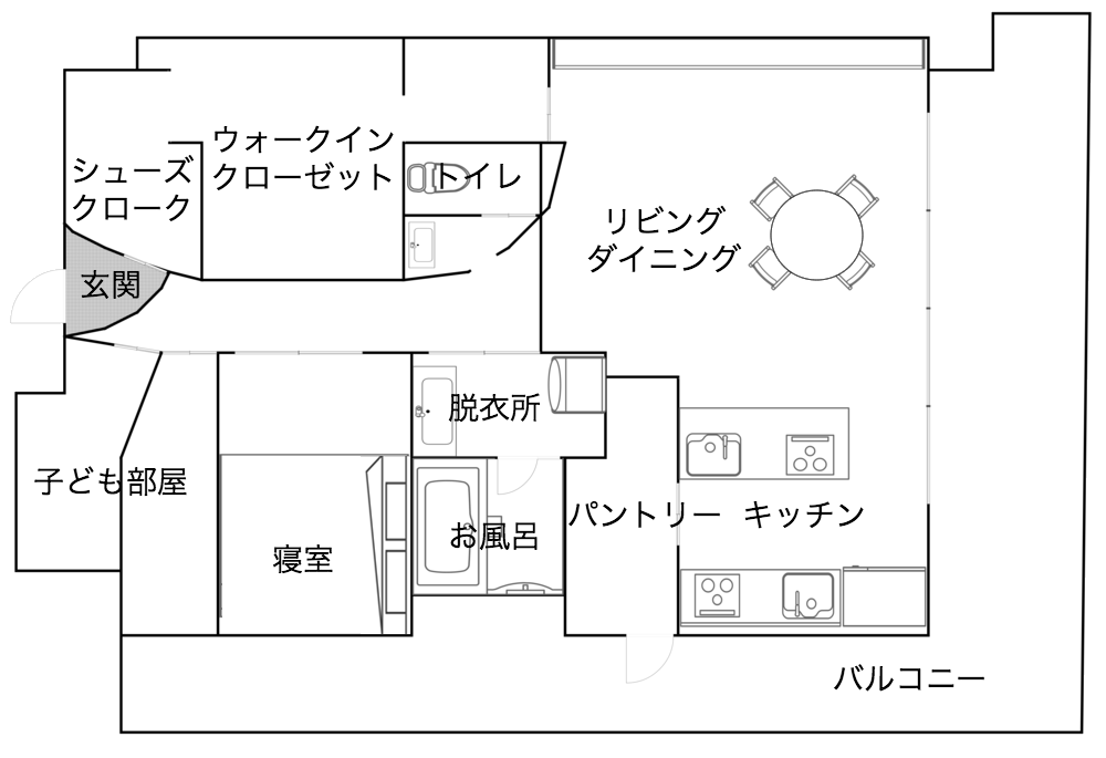 5LDKマンションリノベーションの部屋間取り図