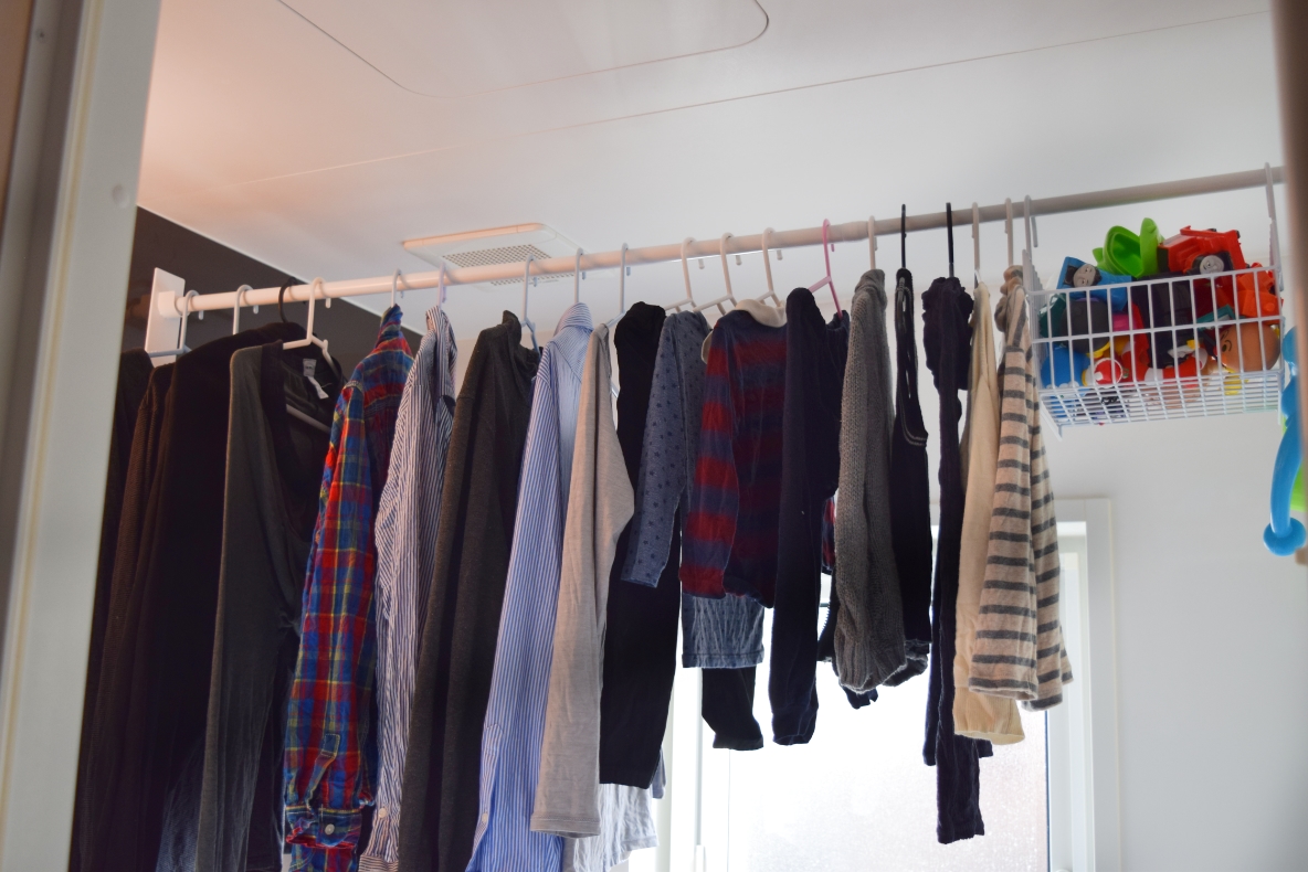 5人分が余裕で干せる超大収納❣一度にたくさん干せて超便利♪❤多機能