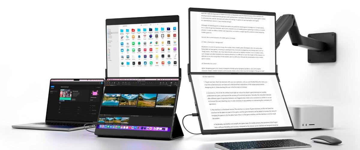 折りたたみ式デュアルモニターで、リモートワークはもっと効率アップ
