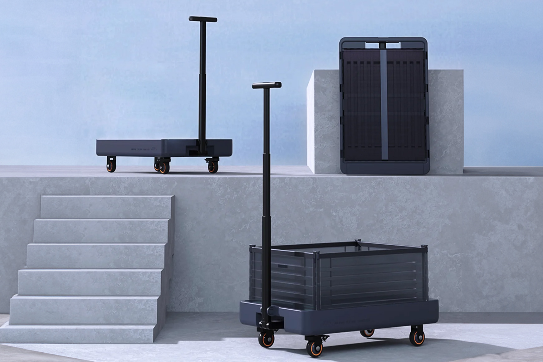 折りたたむと8㎝！ スキマ収納できちゃう2way台車「JIMI Cart