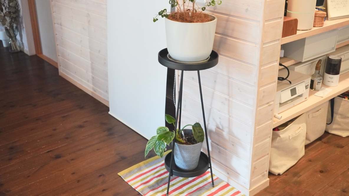 mugiサイドテーブル フラワースタンド 花台 剥離 mugiサイド