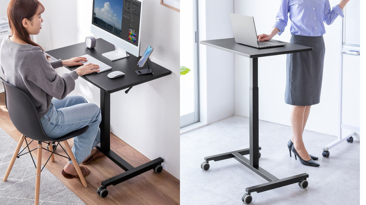 Alebert 電動 昇降式デスク 昇降デスク 天板幅140*奥行60cm