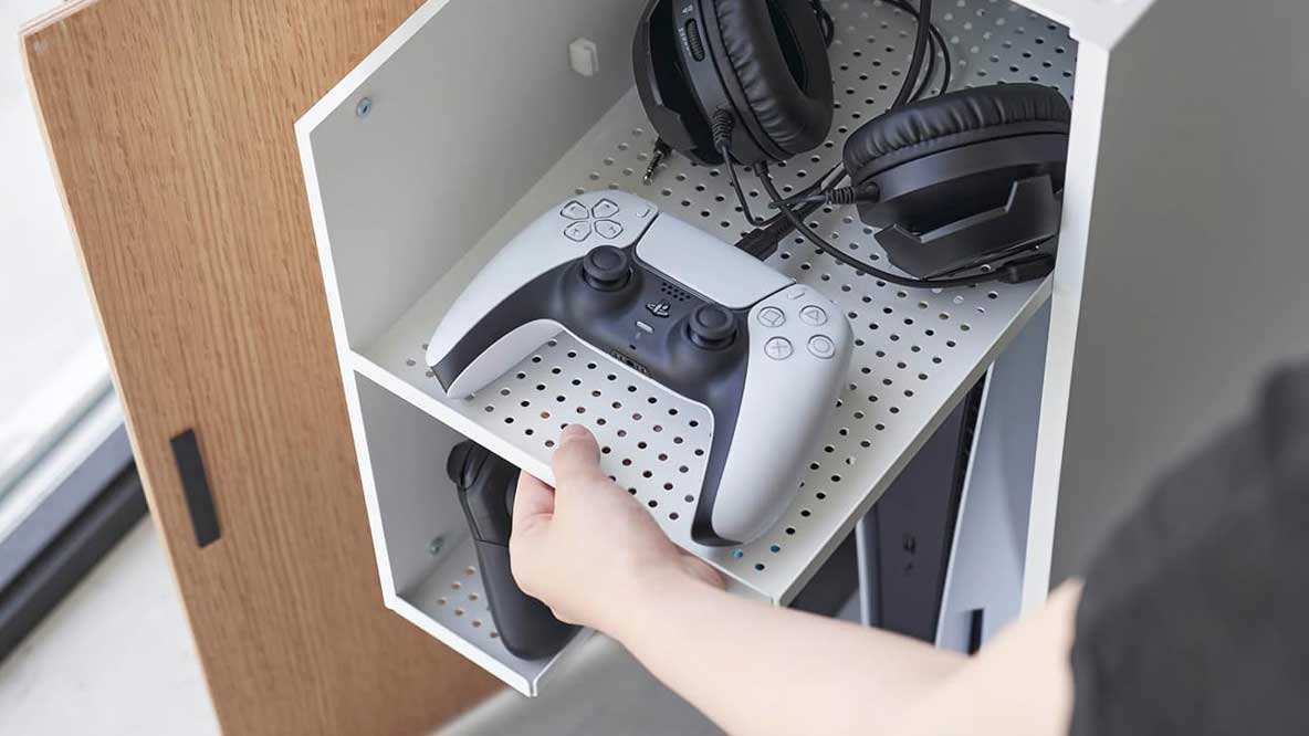 山崎実業 ゲーム ラック 山崎実業 完成品 ゲーム機 収納 ラック