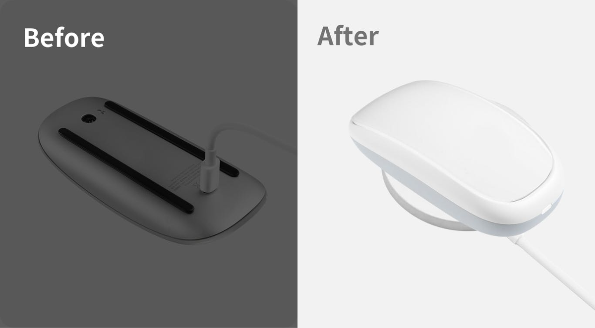 Magic Mouseの「ひっくり返し充電」、気になってたんだよね。この