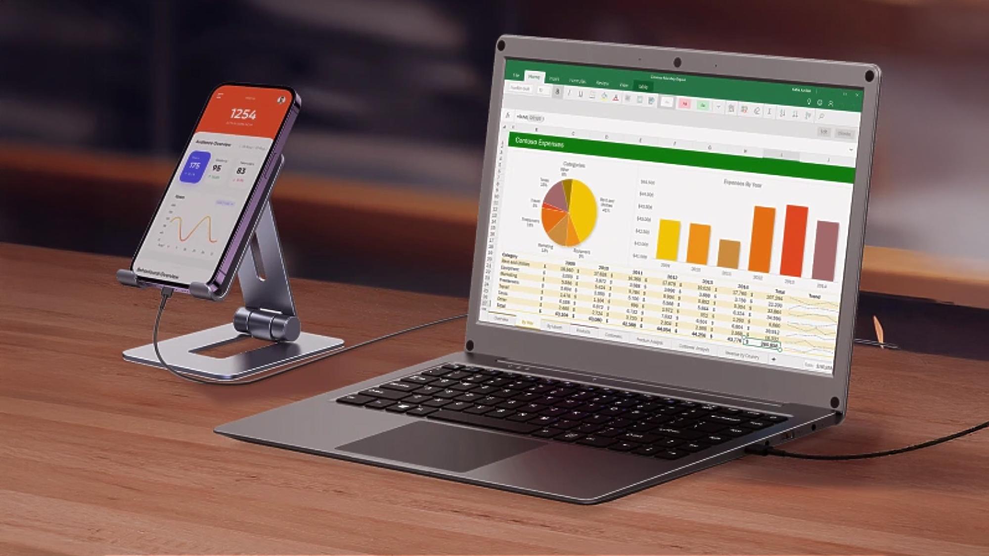 Toshi モニターとキーボード スマホがPC化！大きな画面とキーボードで