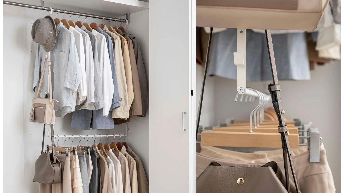 SLMT マジックハンガー 10個パック 省スペース クローゼットオーガナイザー 大学寮の部屋 必需品 省スペース カスケードハンガ 狭いクローゼットにおすすめ！「無印良品」の省スペースなパンツハンガー3段のかけ方の工夫 - 片づけ収納ドットコム