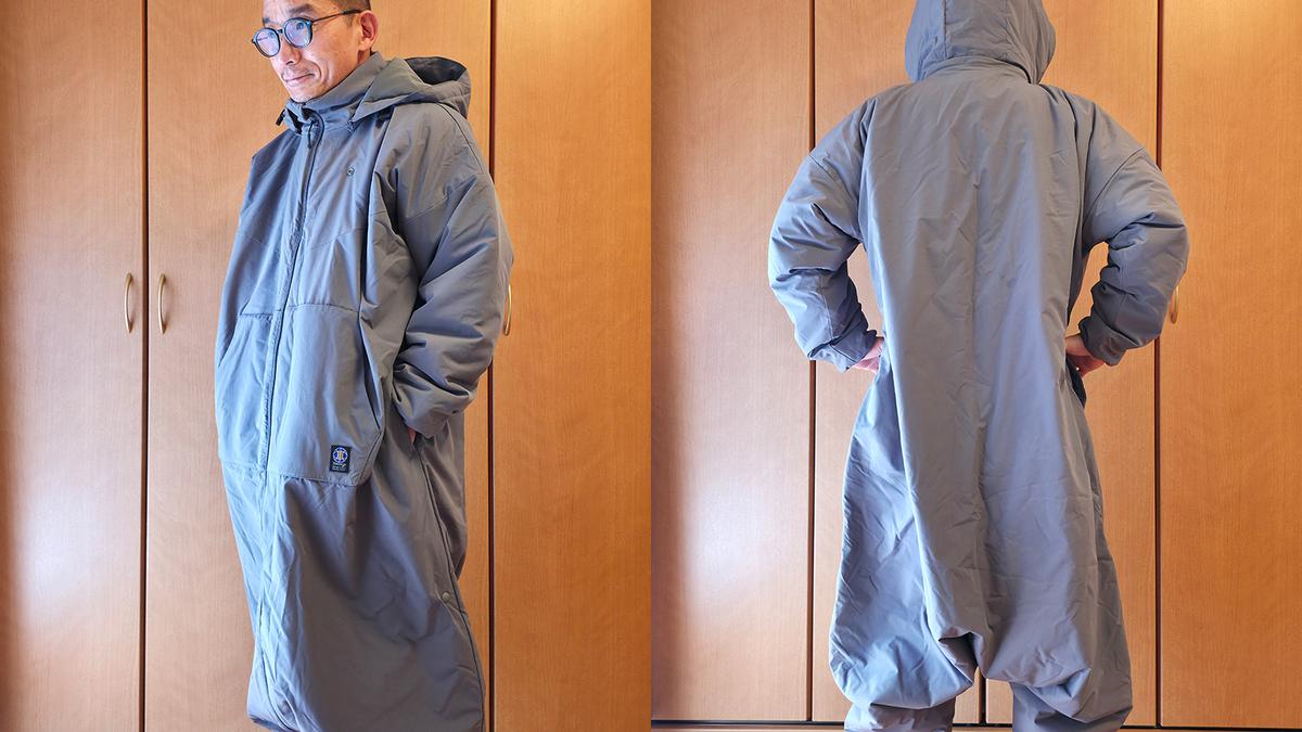 暖房の前に1枚。動ける寝袋「モモンガ」が“家の中の防寒着”にちょうど