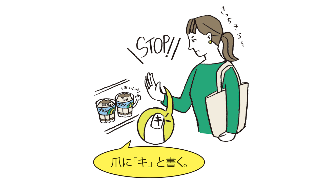 爪に「キ」と書き込むきっちきち〜ダイエット法