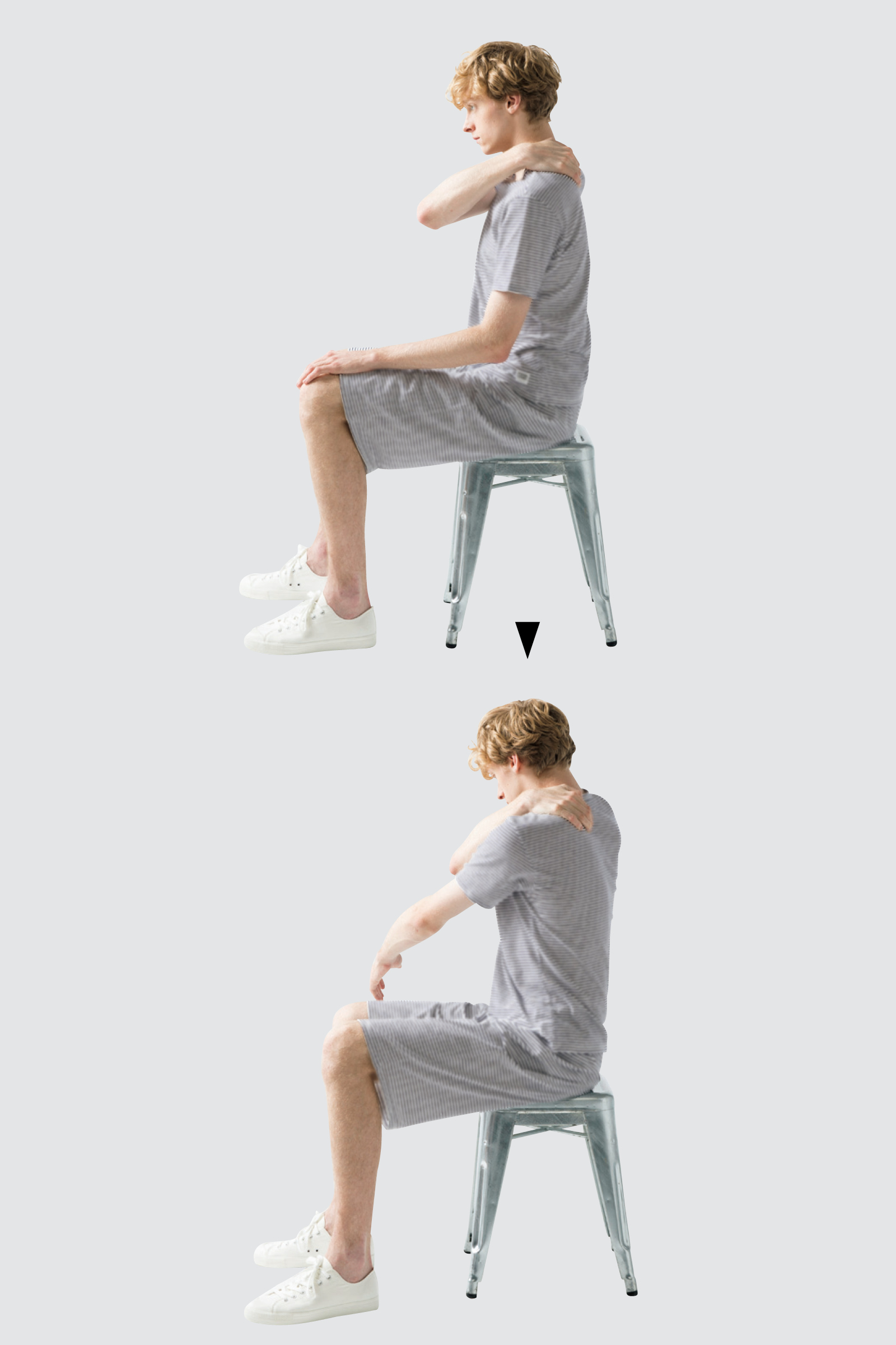 2. 菱形筋のストレッチ
