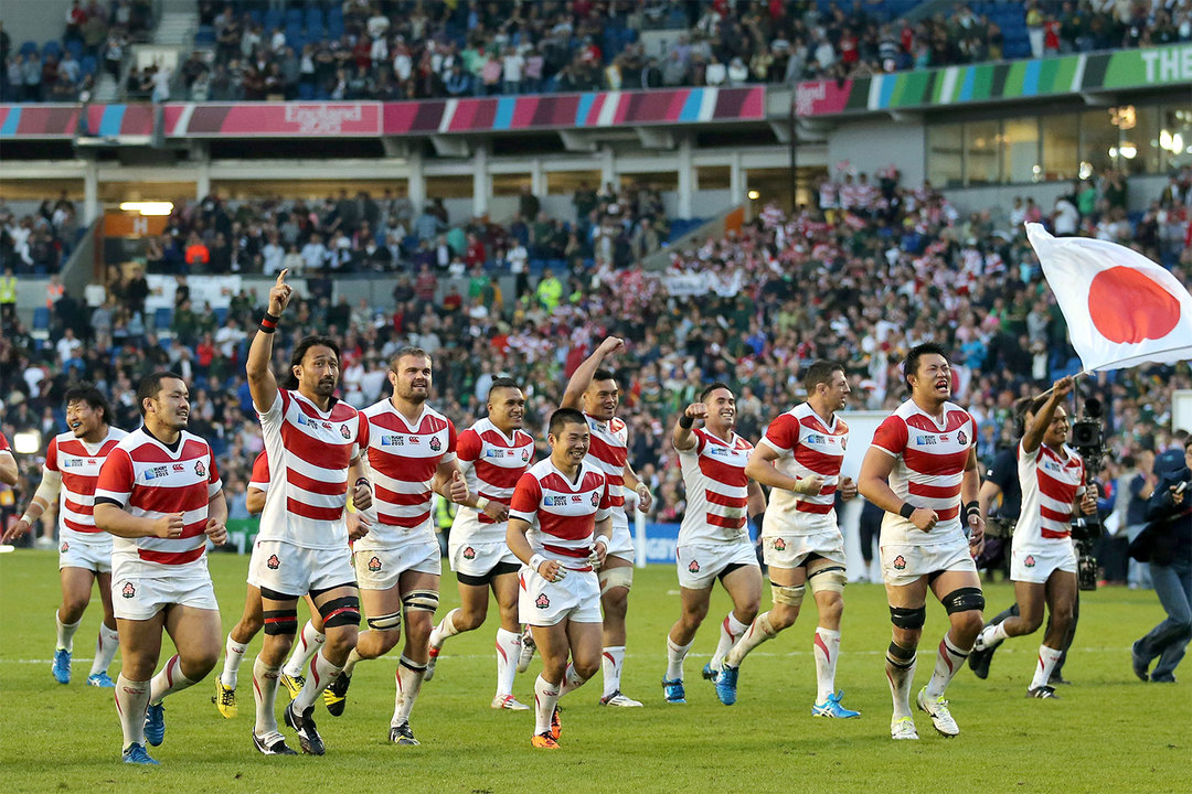 2015年のラグビーW杯、日本VS南アフリカの試合
