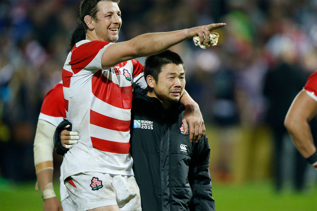 2015年のラグビーW杯、日本VSアメリカの試合