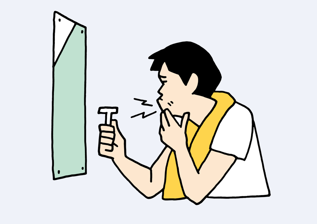 毎日の髭剃りが角質層を壊すのだ