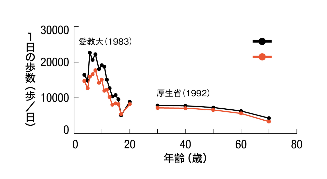 年齢を重ねるほど歩かなくなるのが現実