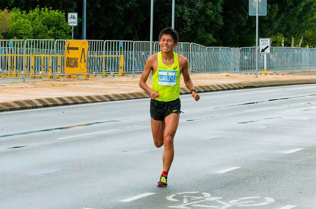 川内優輝選手が走っている様子
